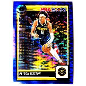 2023-24 NBA Hoops Premium Stock PEYTON WATSON #266 Blue Pulsar Prizm 36/75